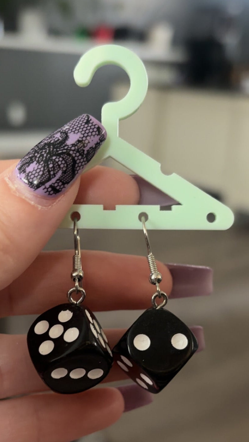 Black Dice Earrings