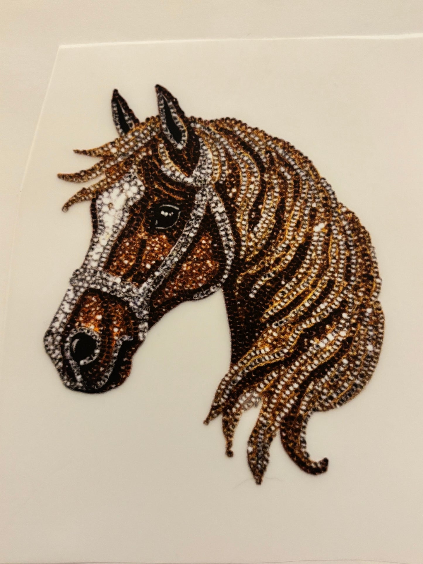 Western Rhinestone Horse Head DTF Transfer | Custom Trucker Hat