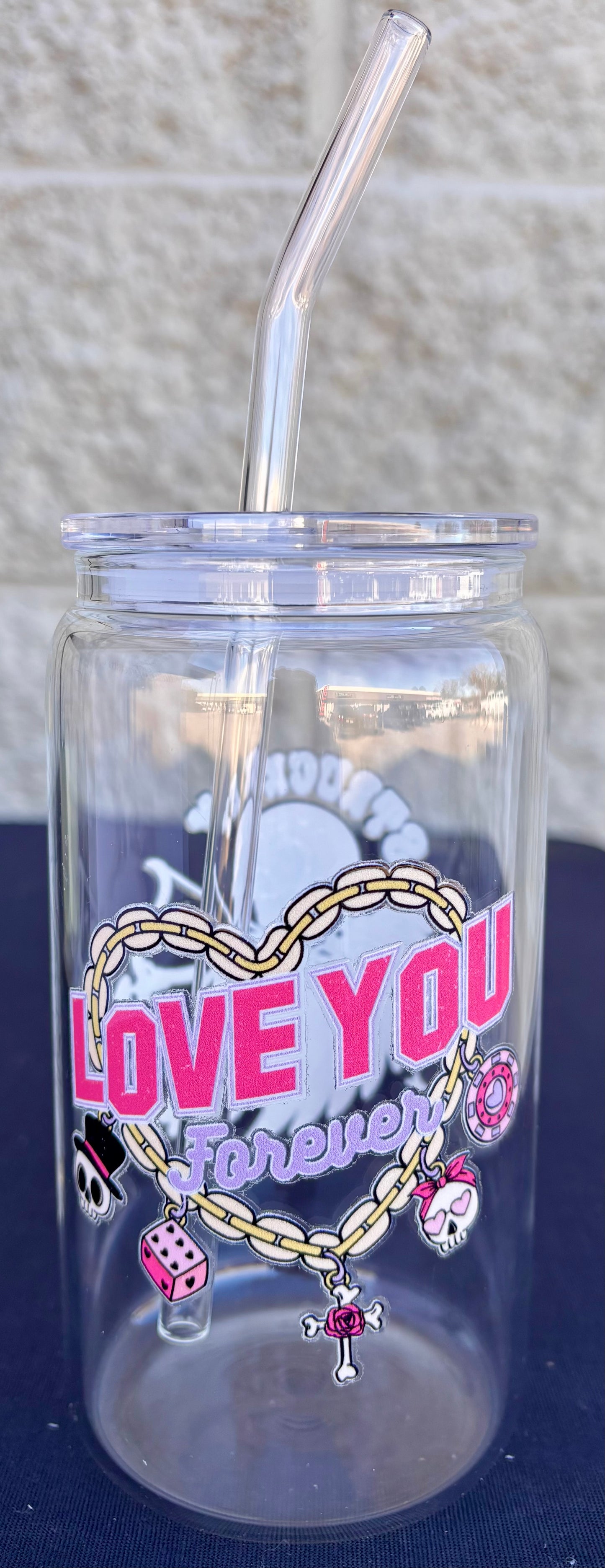 Valentines Day Glass Cups