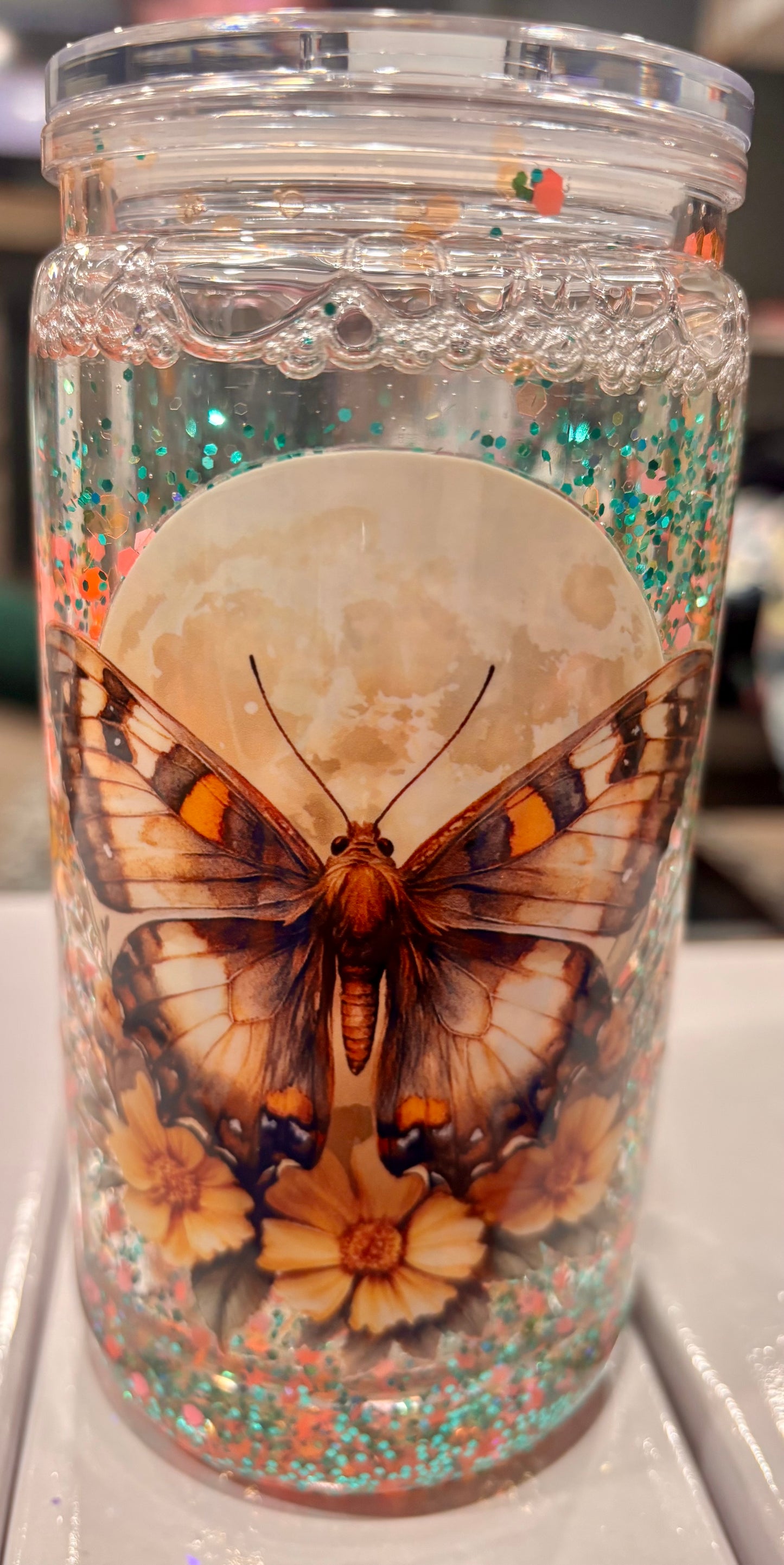 Moth Snow Globe Cup