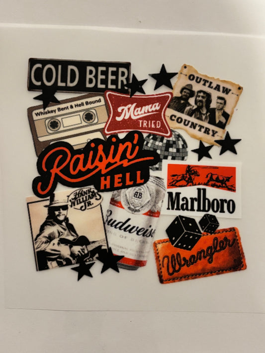 Raisin’ Hell Country Collage | Custom Trucker Hat