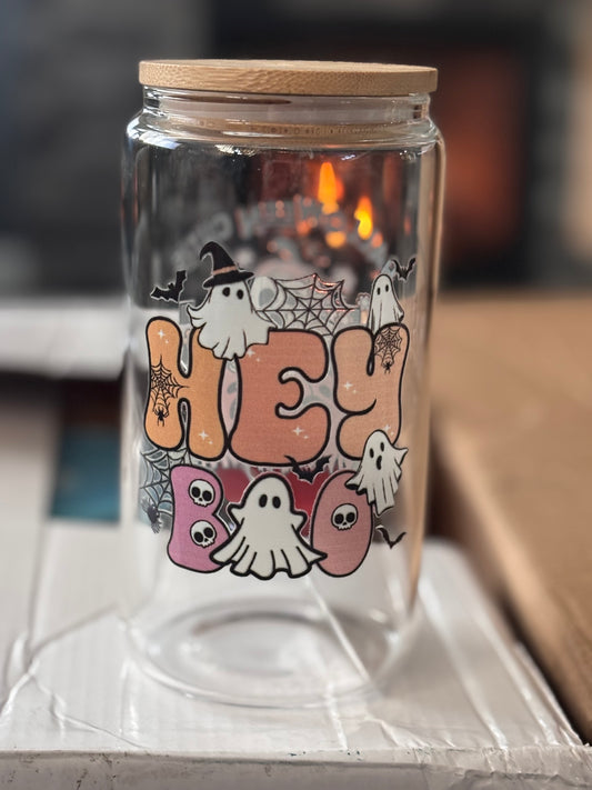 Hey Boo Glass Cup