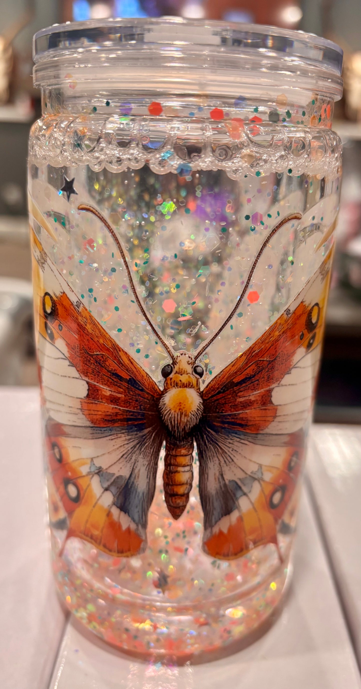 Moth Snow Globe Cup