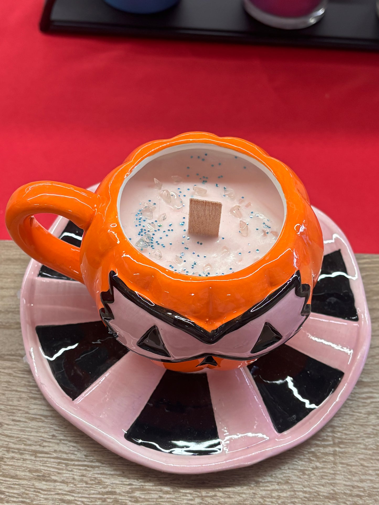 Masked Pumpkin Candle