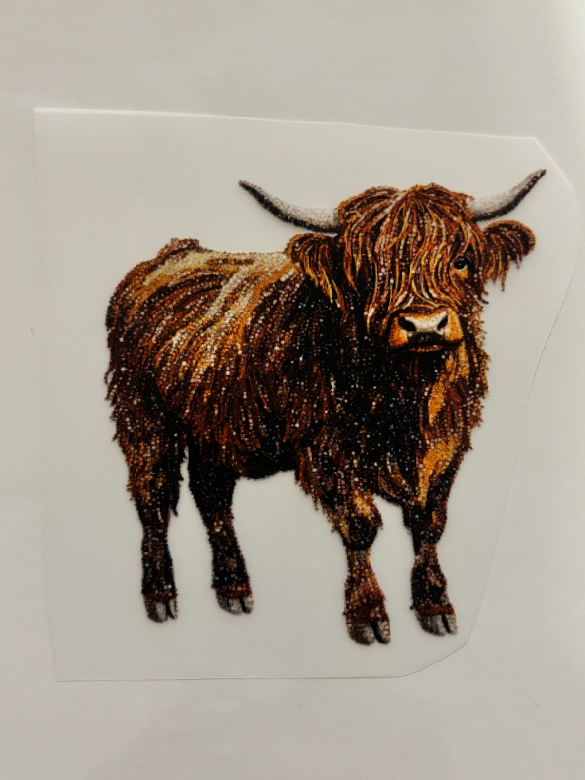 Rhinestone Highland Cow DTF Transfer | Custom Trucker Hat