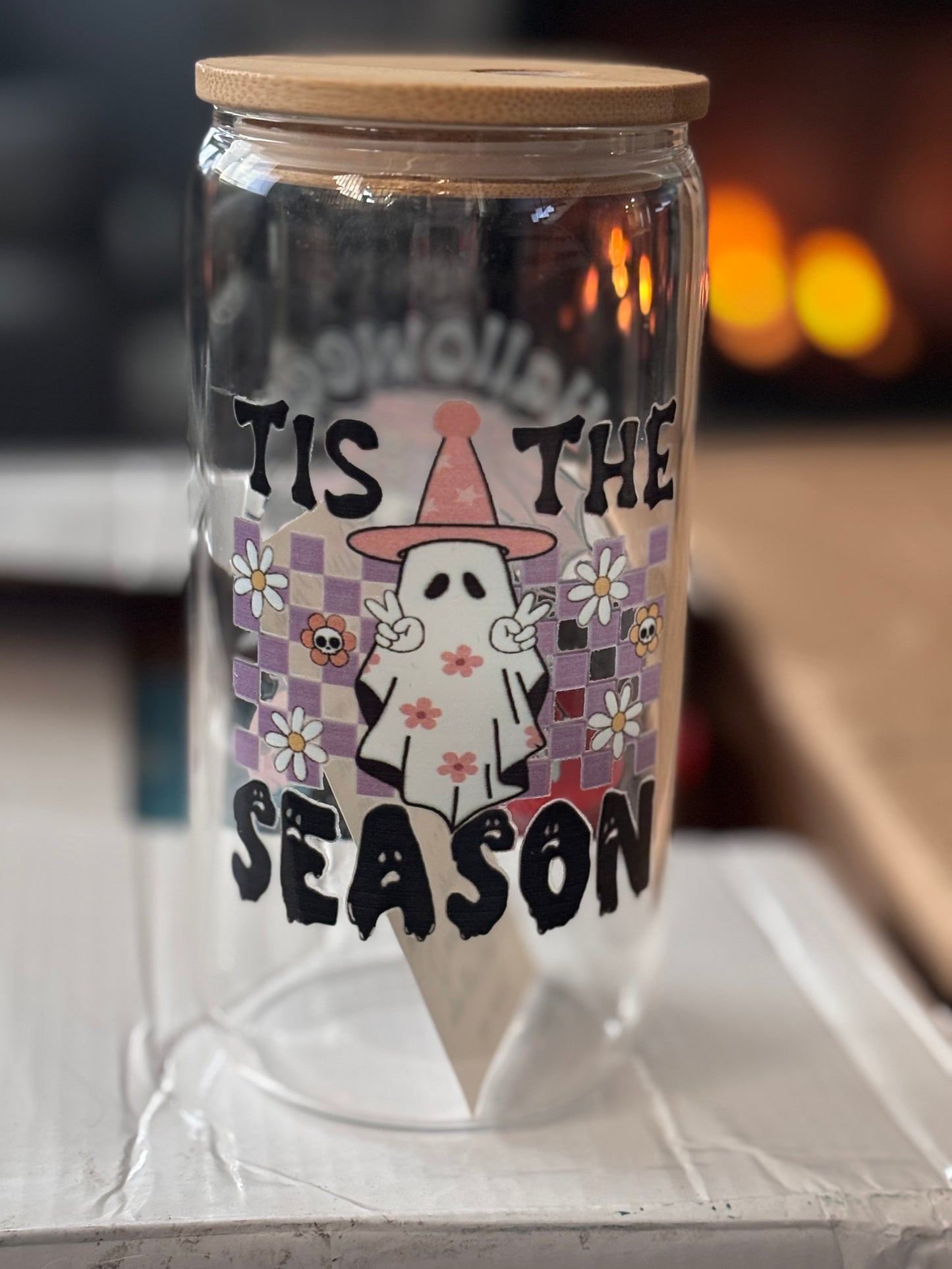 Halloween Vibes Glass Cup