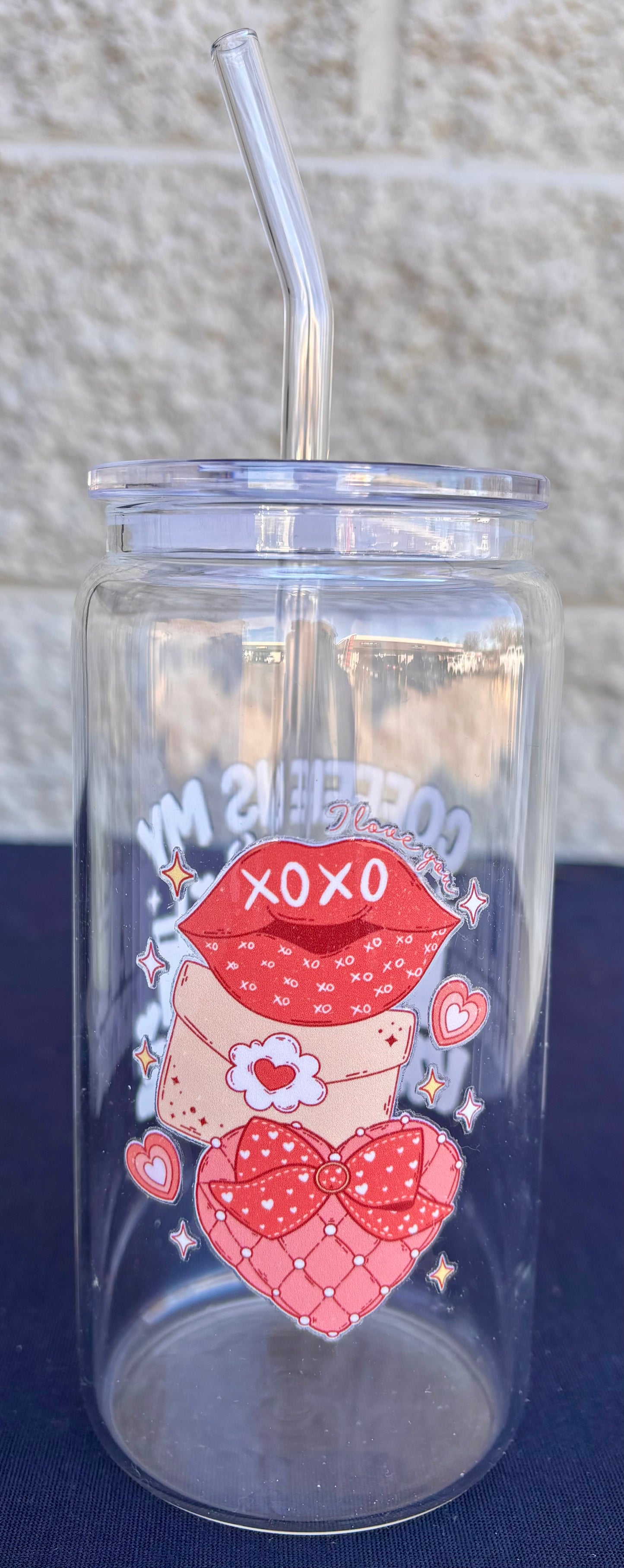 Valentines Day Glass Cups