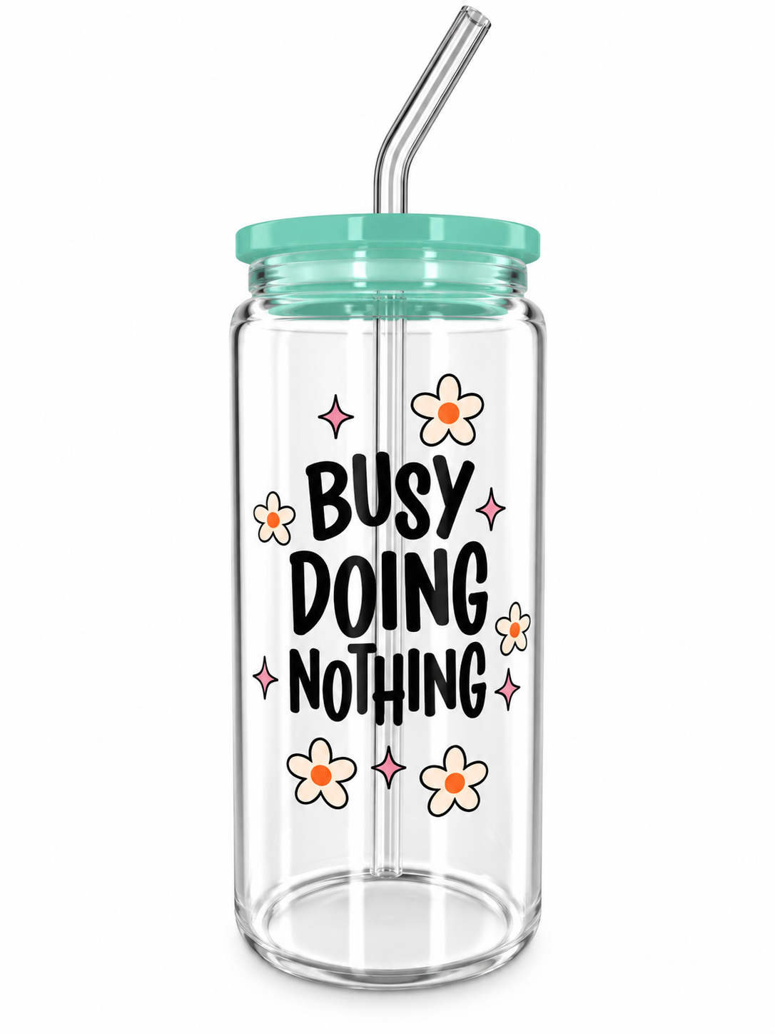 Busy Doing Nothing – 20oz Glass Tumbler