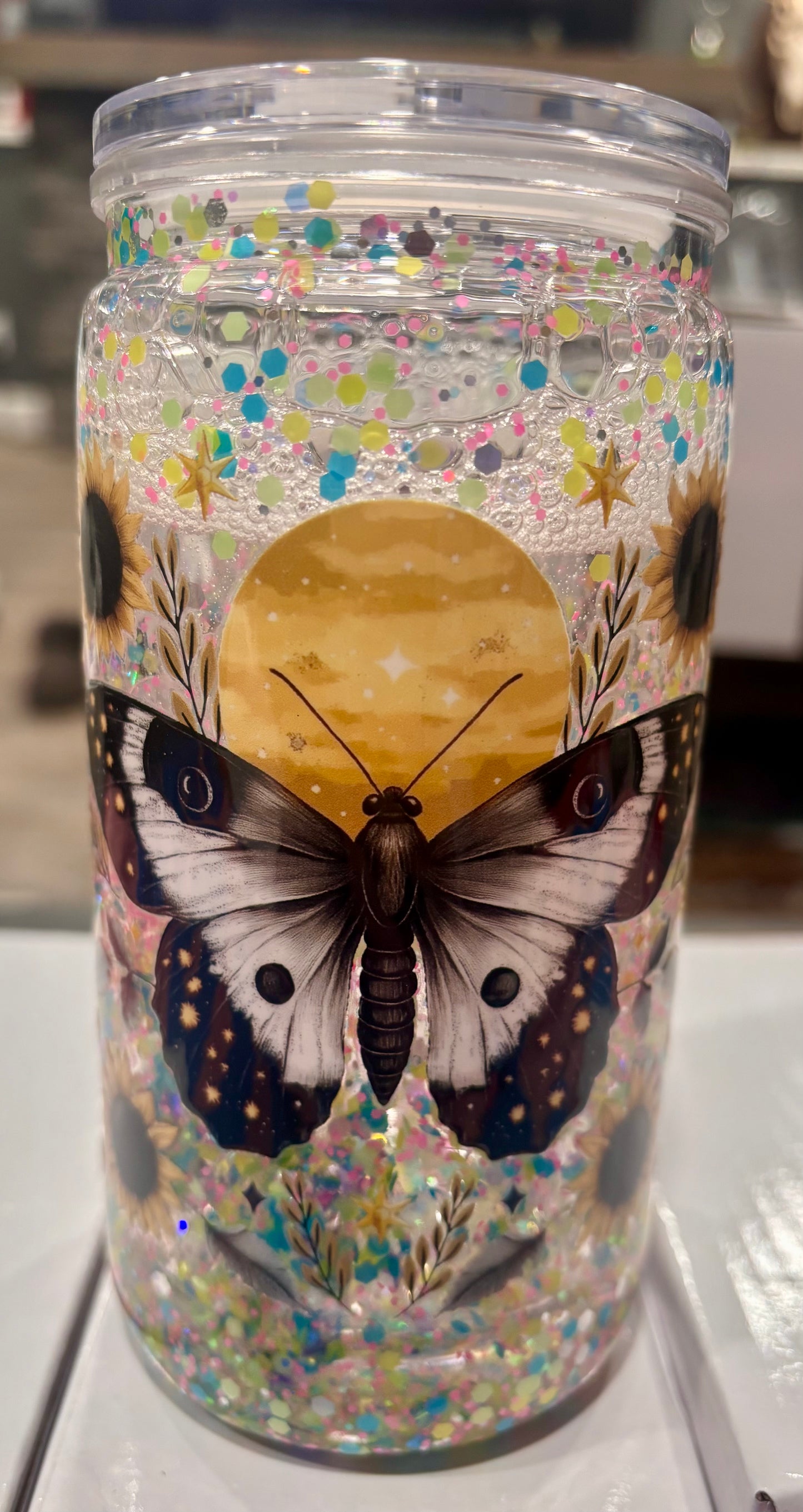 Moth Snow Globe Cup